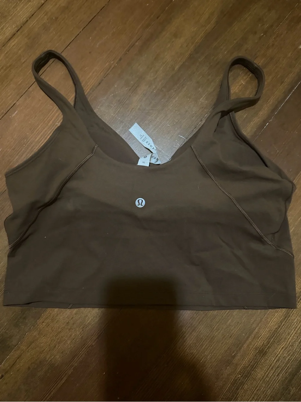 lululemon athletica V-Neck Cropped Align Tank in Dark Brown